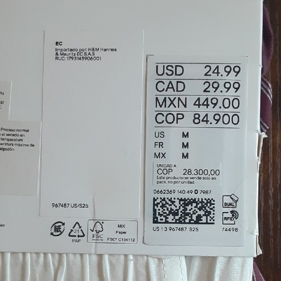 H&M Burgundy and White Striped Boxers 3-Pack - Picture 2 of 6